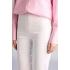 Defacto J8743AZWT34 Beyaz Sigaret Normal Bel Düz Paça Saten Pantolon