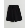 LCW Kids Siyah Beli Lastikli Kız Çocuk Şort