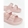 LCW STEPS Pembe Çift Bantlı Kız Çocuk Terlik