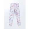 LCW Kids Karışık Beli Lastikli Batik Desenli Kız Çocuk Tayt