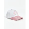 LCW ACCESSORIES Gri Flamingo Nakışlı Kız Çocuk Kep Şapka