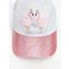 LCW ACCESSORIES Gri Flamingo Nakışlı Kız Çocuk Kep Şapka