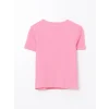 LCW Kids Pembe Bisiklet Yaka Kız Çocuk Tişört