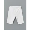 LCW Kids Beyaz Beli Lastikli Kız Çocuk Kısa Tayt