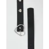 LCW ACCESSORIES Siyah Kalp Tokalı Deri Görünümlü Kız Çocuk Kemer
