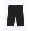 LCW Kids Siyah Beli Lastikli Kız Çocuk Kısa Tayt