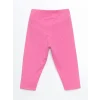 LCW Kids Pembe Beli Lastikli 3/4 Boy Kız Çocuk Tayt