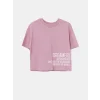 LCW Kids Lila Bisiklet Yaka Kız Çocuk Tişört