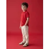 LCW Kids Bej Basic Erkek Çocuk Gabardin Pantolon
