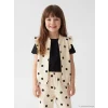 LCW Kids Ekru Kolej Yaka Puantiyeli Kız Çocuk Yelek