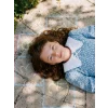 LCW Kids Mavi Bebe Yaka Çiçekli Kız Çocuk Elbise