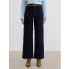 LCW Jeans İndigo Beli Kemerli Wideleg Kadın Jean Pantolon
