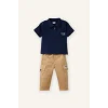 Defacto G7145A5NV135 Lacivert Gabardin 2li Takım Erkek Bebek