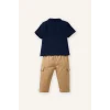 Defacto G7145A5NV135 Lacivert Gabardin 2li Takım Erkek Bebek