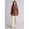 Defacto G7263AXBN323 Kahve Regular Fıt Modal Uzun Kollu Tunik