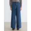 LCW Modest İndigo Baggy Fit Kadın Jean Pantolon