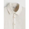 LCW Kids Ekru Erkek Çocuk Keten Karışımlı Gömlek