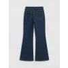 LCW Modest İndigo Yüksek Bel Flare Kadın Jean Pantolon