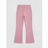 LCW Kids Pembe Beli Lastikli İspanyol Paça Kız Çocuk Tayt