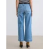 LCW Jeans İndigo Yüksek Bel Wideleg Kadın Jean Pantolon