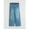 LCW Jeans İndigo Yüksek Bel Wideleg Kadın Jean Pantolon