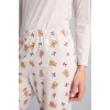 Defacto G7964AXBG588 Bej Ayıcıklı Pijama Takımı