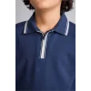 Defacto D9253A8NV241 Lacivert Regular Fıt Polo Yaka Pike Kısa Kollu Polo Tişört Erkek Çocuk