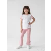 LCW Kids Pembe Fiyonk Detaylı Kız Çocuk İspanyol Paça Tayt