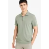 Defacto M6609AZGN460 Yeşil Slım Fıt Polo Yaka Kısa Kollu Polo Tişört