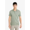 Defacto M6609AZGN460 Yeşil Slım Fıt Polo Yaka Kısa Kollu Polo Tişört