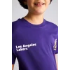 Defacto G7613A8PR299 Mor NBA Los Angeles Lakers New Regular Fıt Bisiklet Yaka Kısa Kollu Tişört Erkek Çocuk