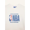 Defacto G0714AXER105 Ekru NBA Wordmark Relax Fıt Kısa Kollu Tişört