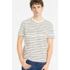 Defacto F9674AXER100 Ekru REGULAR FIT %100 Pamuk Tişört