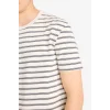 Defacto F9674AXER100 Ekru REGULAR FIT %100 Pamuk Tişört