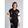 Defacto G7617A8BK81 Siyah NBA Chıcago Bulls Bomber Hırka Erkek Çocuk