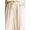 Defacto F5024AXBG155 Bej Wıde Leg Cepli Yüksek Bel Keten Karışımlı Pantolon