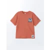 LCW Kids Turuncu Bisiklet Yaka Erkek Çocuk Tişört