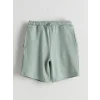 LCW Kids Yeşil Beli Lastikli Erkek Çocuk Şort