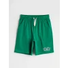 LCW Kids Yeşil Beli Lastikli Erkek Çocuk Şort