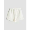 LCW Kids Ekru Beli Lastikli Kız Çocuk Şort