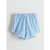 LCW Kids Mavi Beli Lastikli Kız Çocuk Şort