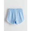 LCW Kids Mavi Beli Lastikli Kız Çocuk Şort