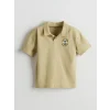 LCW Kids Haki Resort Yaka Baskılı Erkek Çocuk Tişört