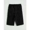 LCW Kids Siyah Beli Lastikli Erkek Çocuk Şort