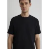 Mavi 0610277-900 Dokulu Siyah Basic Tişört