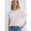 Mavi 1612241-89200 Mavi Logo Baskılı Pembe Tişört