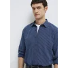 Mavi 0211851-91406 Çizgili Lacivert Gömlek