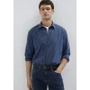Mavi 0211851-91406 Çizgili Lacivert Gömlek