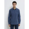 Mavi 0211851-91406 Çizgili Lacivert Gömlek