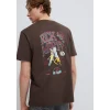 Mavi 0613205-70251 Rick and Morty Baskılı Kahverengi Tişört